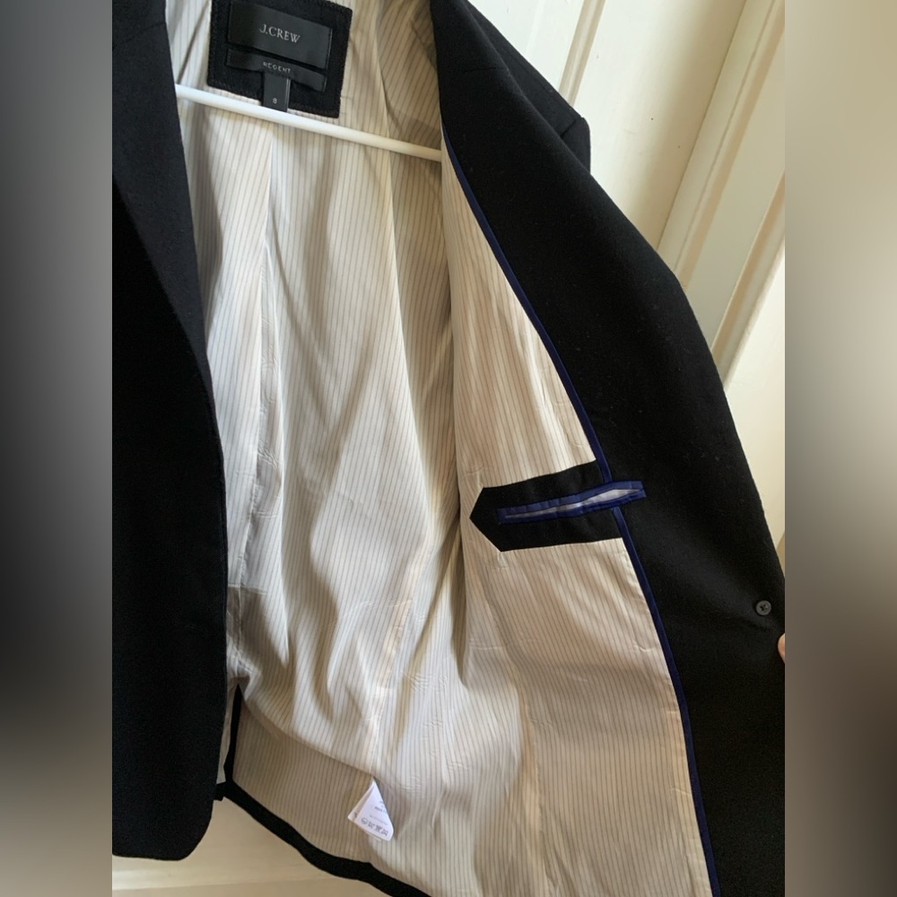 J Crew Regent Blazer Black Wool Size 8 - Picture 7 of 9